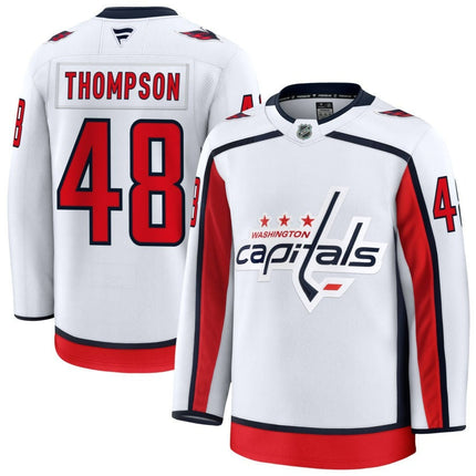 Logan Thompson Washington Capitals 2025 Away Premium Jersey - White
