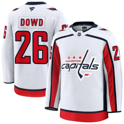 Nic Dowd Washington Capitals 2025 Away Premium Jersey - White
