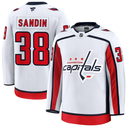 Rasmus Sandin Dubois Washington Capitals 2025 Away Premium Jersey - White
