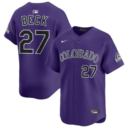 Jordan Beck Colorado Rockies 2025 Alternate Limited Jersey - Purple