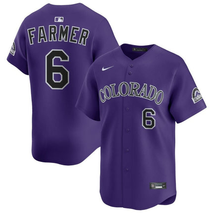 Kyle Farmer Colorado Rockies 2025 Alternate Limited Jersey - Purple
