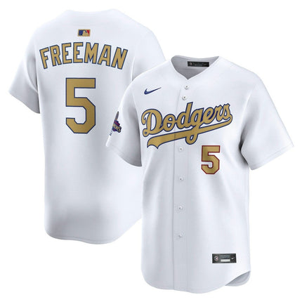 Freddie Freeman Los Angeles Dodgers 2025 Gold Collection Limited Jersey - White