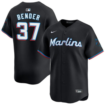 Anthony Bender Miami Marlins 2025 Alternate Limited Jersey – Black