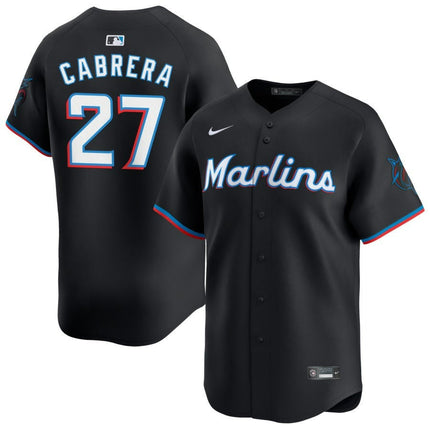 Edward Cabrera Miami Marlins 2025 Alternate Limited Jersey – Black