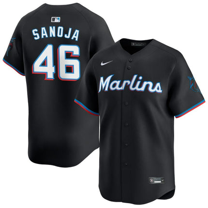 Javier Sanoja Miami Marlins 2025 Alternate Limited Jersey – Black