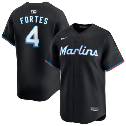 Nick Fortes Miami Marlins 2025 Alternate Limited Jersey – Black