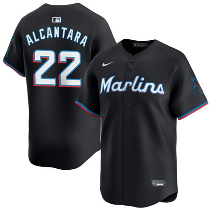 Sandy Alcantara Miami Marlins 2025 Alternate Limited Jersey – Black