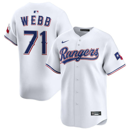 Jacob Webb Texas Rangers 2025 Home Limited Jersey - White
