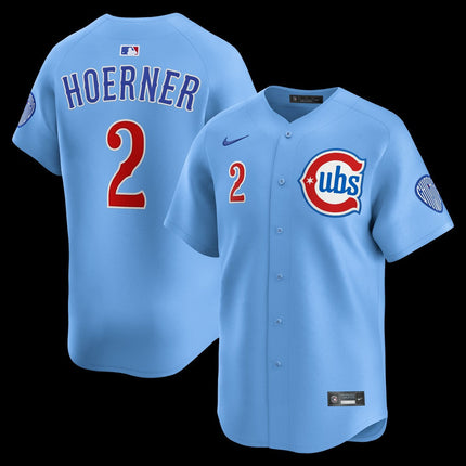 Nico Hoerner Chicago Cubs 2025 Blues Alternate Limited Jersey - Blue