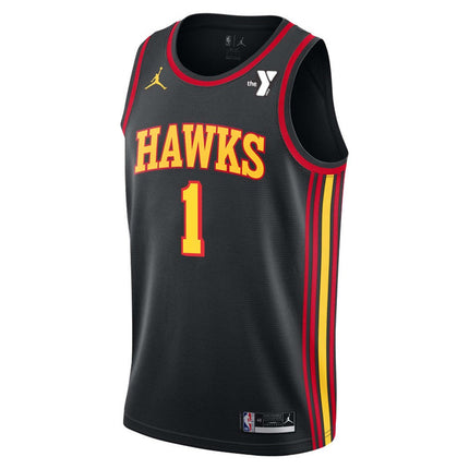 Jalen Johnson Atlanta Hawks 2025 Statement Edition Swingman Jersey - Black