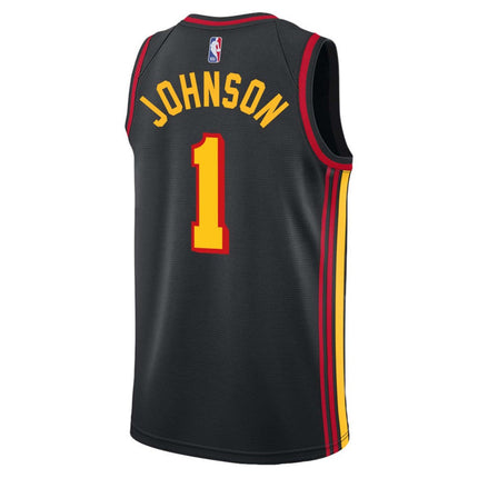 Jalen Johnson Atlanta Hawks 2025 Statement Edition Swingman Jersey - Black