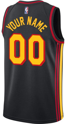 Custom Name Atlanta Hawks 2025 Statement Edition Swingman Jersey - Black
