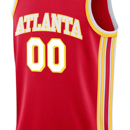 Custom Name Atlanta Hawks 2025 Icon Edition Swingman Jersey - Red