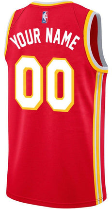 Custom Name Atlanta Hawks 2025 Icon Edition Swingman Jersey - Red