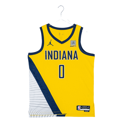 Tyrese Haliburton Indiana Pacers 2025 Statement Swingman Jersey - Yellow