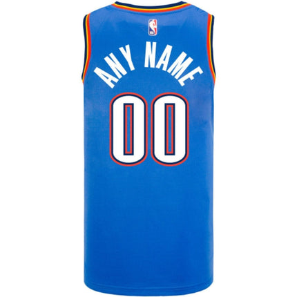 Custom Name Oklahoma City Thunder 2025 Icon Swingman Jersey - Blue