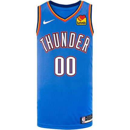 Custom Name Oklahoma City Thunder 2025 Icon Swingman Jersey - Blue