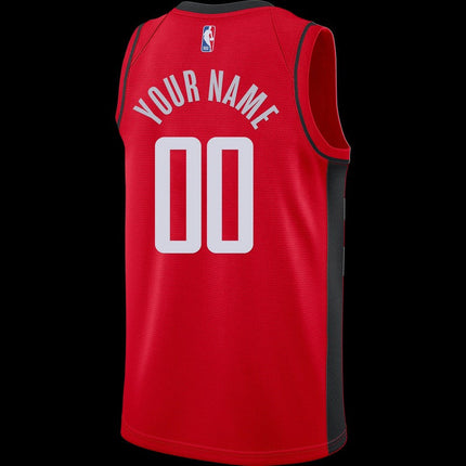 Custom Name Houston Rockets 2025 Icon Edition Swingman Jersey - Red