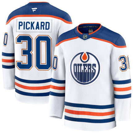 Calvin Pickard Edmonton Oilers 2025 Away Premium White Jersey