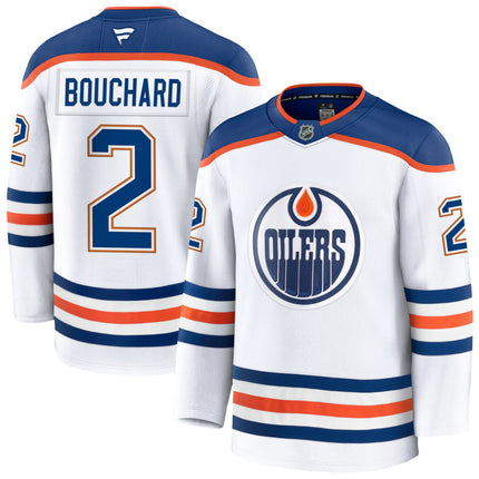 Evan Bouchard Edmonton Oilers 2025 Away Premium White Jersey