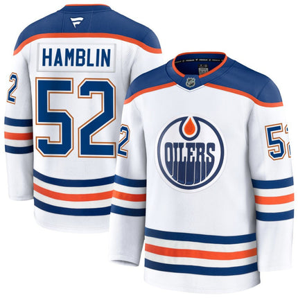 James Hamblin Edmonton Oilers 2025 Away Premium White Jersey