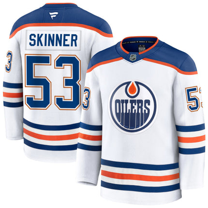 Jeff Skinner Edmonton Oilers 2025 Away Premium White Jersey