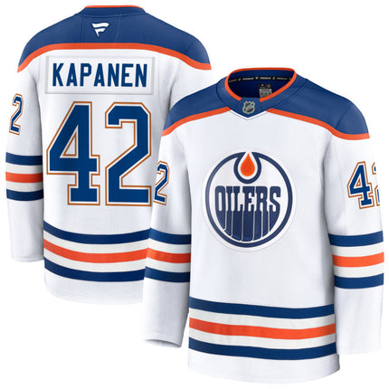 Kasperi Kapanen Edmonton Oilers 2025 Away Premium White Jersey
