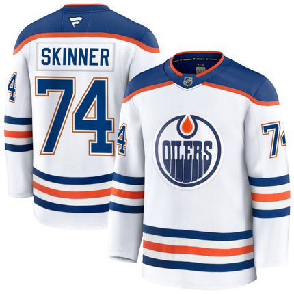 Stuart Skinner Edmonton Oilers 2025 Away Premium White Jersey