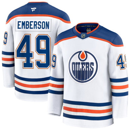 Ty Emberson Edmonton Oilers 2025 Away Premium White Jersey