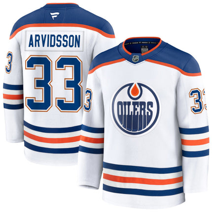 Viktor Arvidsson Edmonton Oilers 2025 Away Premium White Jersey