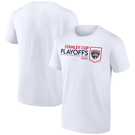Florida Panthers 2025 Stanley Cup Playoffs Logo White T-Shirt