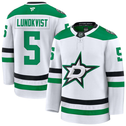 Nils Lundkvist Dallas Stars 2025 Away Premium Jersey - White
