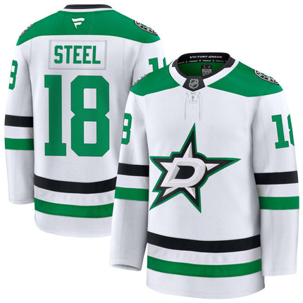 Sam Steel Dallas Stars 2025 Away Premium Jersey - White