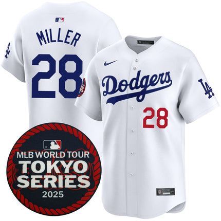 Bobby Miller Los Angeles Dodgers 2025 Home Tokyo Series Jersey - White