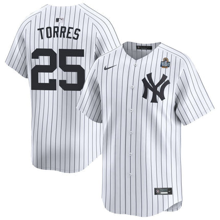 Gleyber Torres New York Yankees 2025 World Series Home Limited Baseball Jersey – White