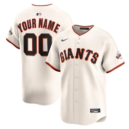 Custom Name San Francisco Giants 2025 Cream Home Limited Jersey - Cream