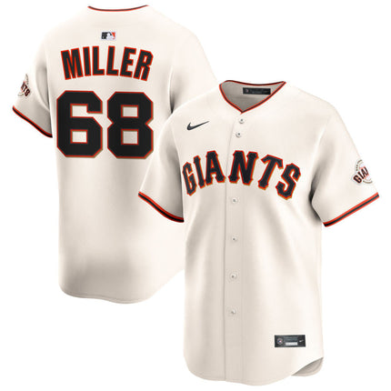 Erik Miller San Francisco Giants 2025 Cream Home Limited Jersey - Cream