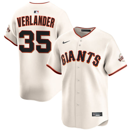 Justin Verlander San Francisco Giants 2025 Cream Home Limited Jersey - Cream