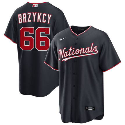 Zach Brzykcy Washington Nationals 2025 Alternate Jersey - Navy