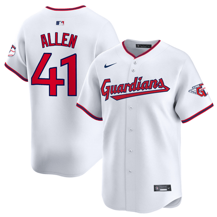 Logan Allen Cleveland Guardians 2025 Vapor Premier Limited Jersey - White