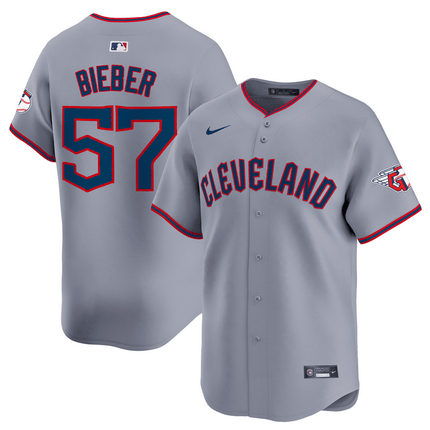 Shane Bieber Cleveland Guardians 2025 Vapor Premier Limited Jersey - Gray