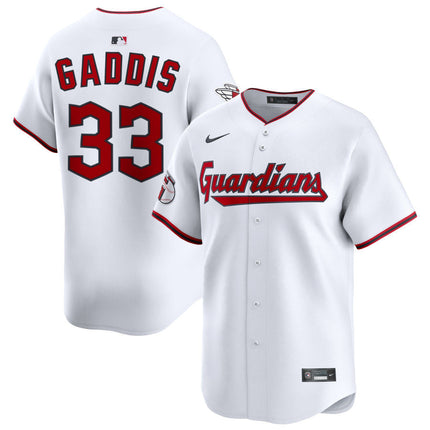Hunter Gaddis Cleveland Guardians 2025 Home Limited Jersey - White