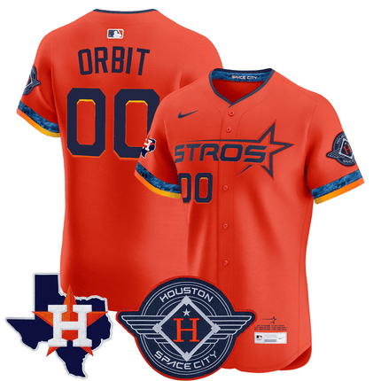 Orbit Houston Astros 2025 City Connect Texas Patch Vapor Premier Elite Jersey - Orange