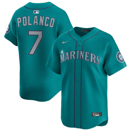 Jorge Polanco Seattle Mariners 2025 Alternate Limited Jersey - Aqua