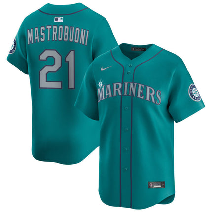 Miles Mastrobuoni Seattle Mariners 2025 Alternate Limited Jersey - Aqua