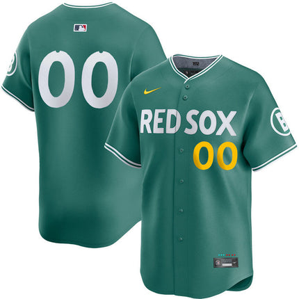 Custom Name Boston Red Sox 2025 City Connect Limited Jersey - Green