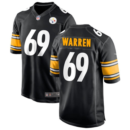 Gareth Warren Pittsburgh Steelers 2025 Game Jersey - Black