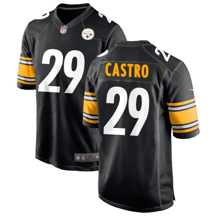Sebastian Castro Pittsburgh Steelers 2025 Game Jersey - Black