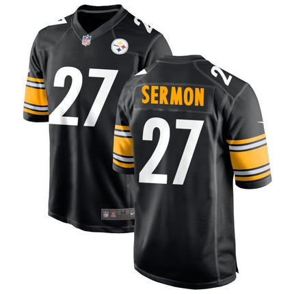 Trey Sermon Pittsburgh Steelers 2025 Game Jersey - Black