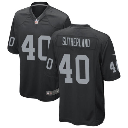 Jonathan Sutherland Las Vegas Raiders 2025 Game Jersey - Black